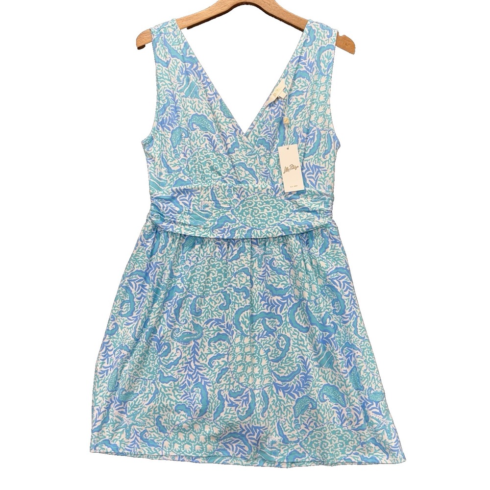 LILLY PULITZER CLARA SLEEVELESS ROMPER Resort White GOOMBAY GROOVES Large NEW